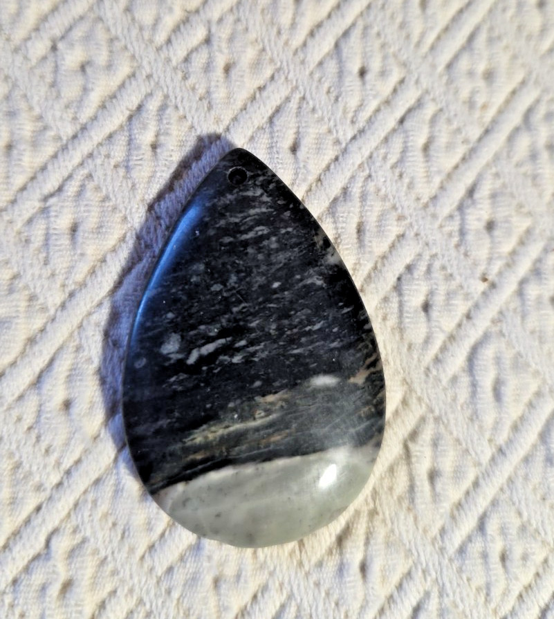 Polished Rock Stone With Small Holes to make Jewelry Set Of 15