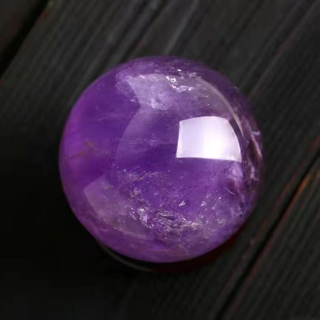 Natural High Quality Amethyst Crystal Quartz Magic Ball Sphere Healing + Stand