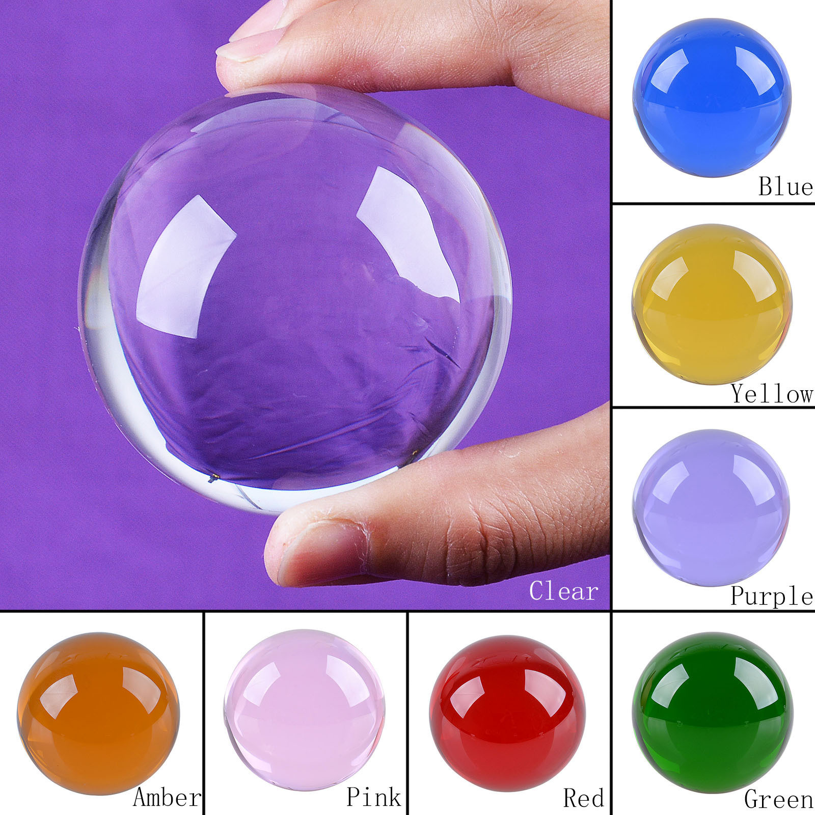 LONGWIN 60MM Crystal Ball Sphere Healing Crystals ORB Photo Props Venue Decor