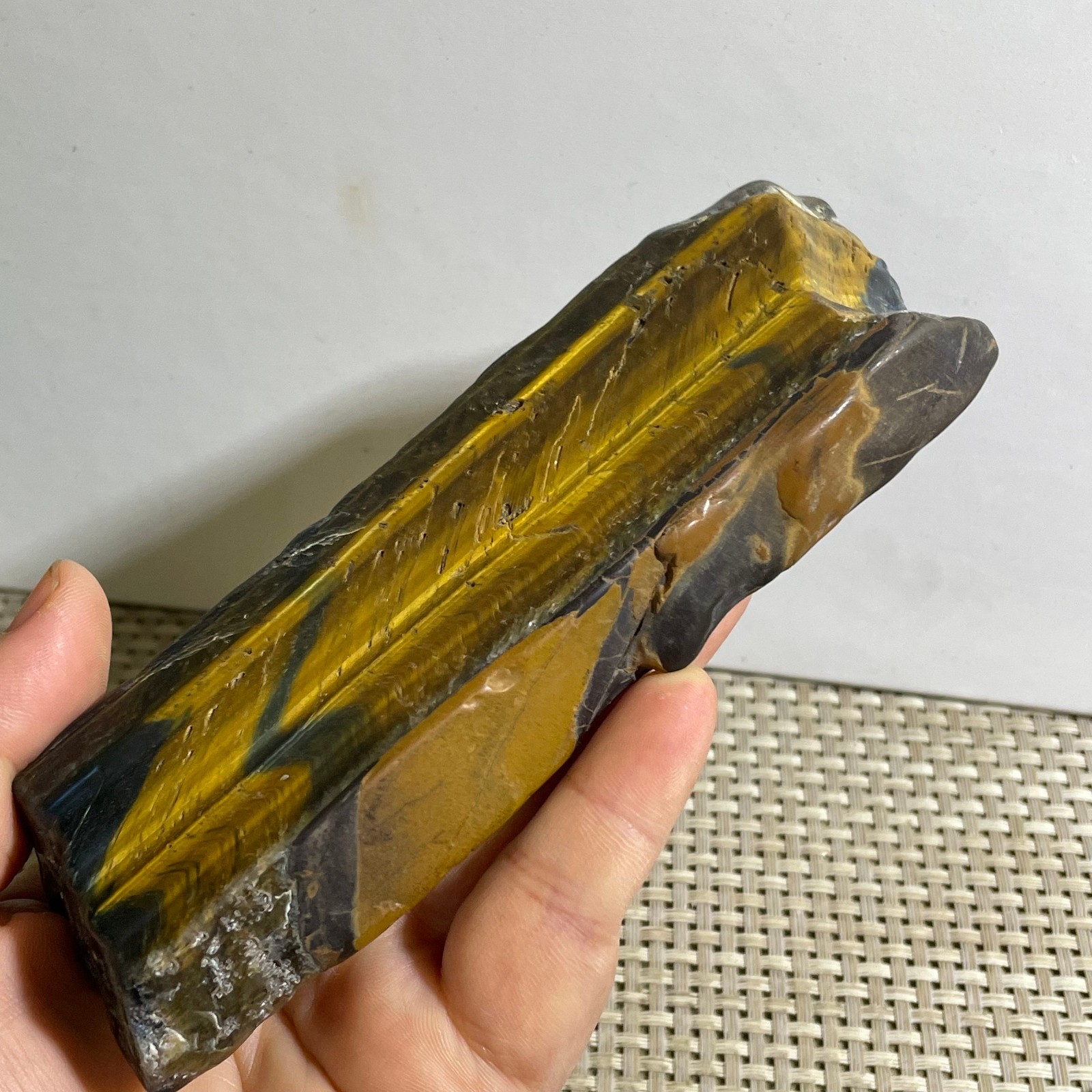 290g Natural tiger’s-eye Rough Raw Stone Rock Specimen Reiki healing