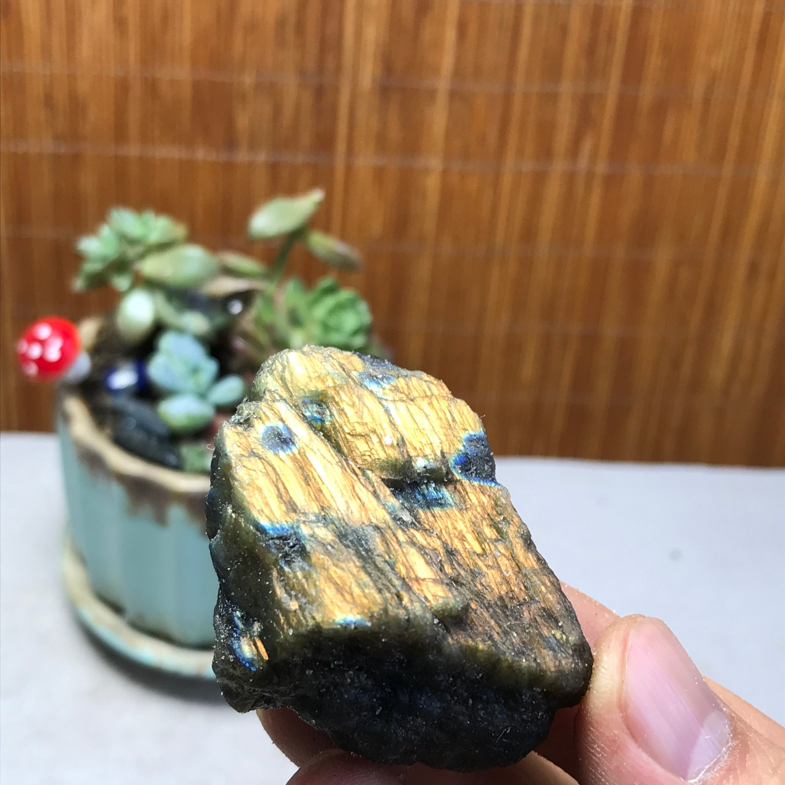 50-35-28mm Natural Labradorite Crystal gemstone Rough Mineral Specimen A5380