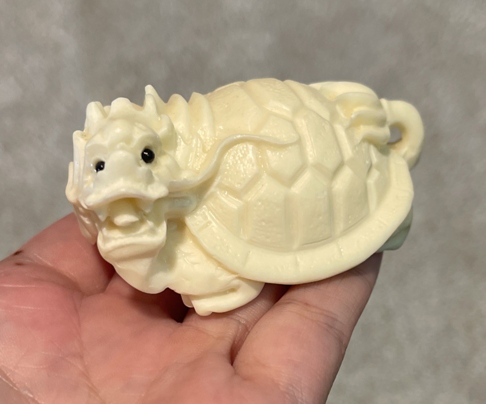 1pc Resin Tagua Nut Style Longevity Turtle Reiki Healing Gift