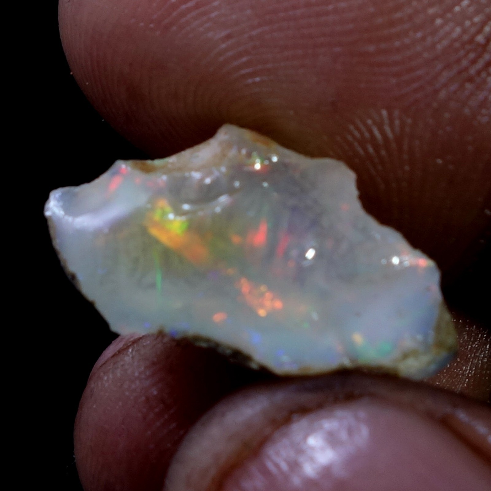 AA+ Ethiopian Dry Opal Rough Entreated Welo Opal Multi Fire Color Flash 06.90Cts