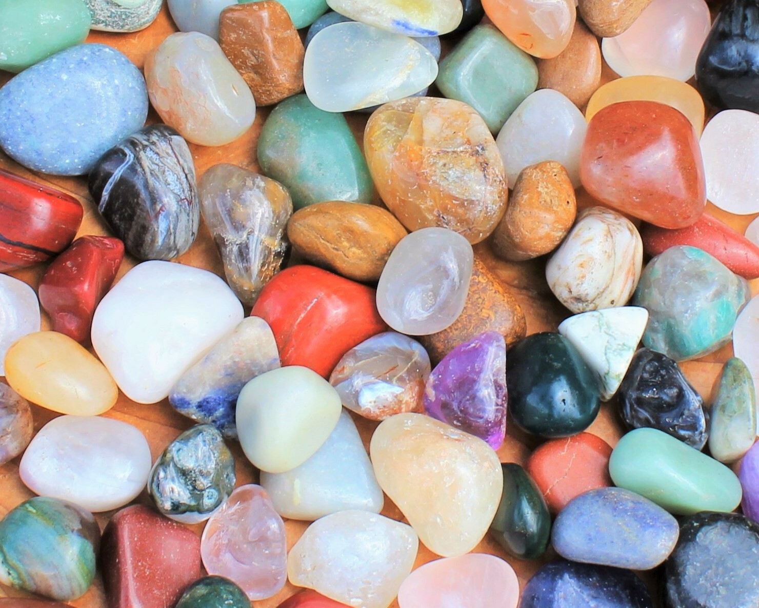 Assorted Mixed Tumbled Stones HUGE 10 lb Wholesale Bulk Lot MEDIUM Reiki Mix