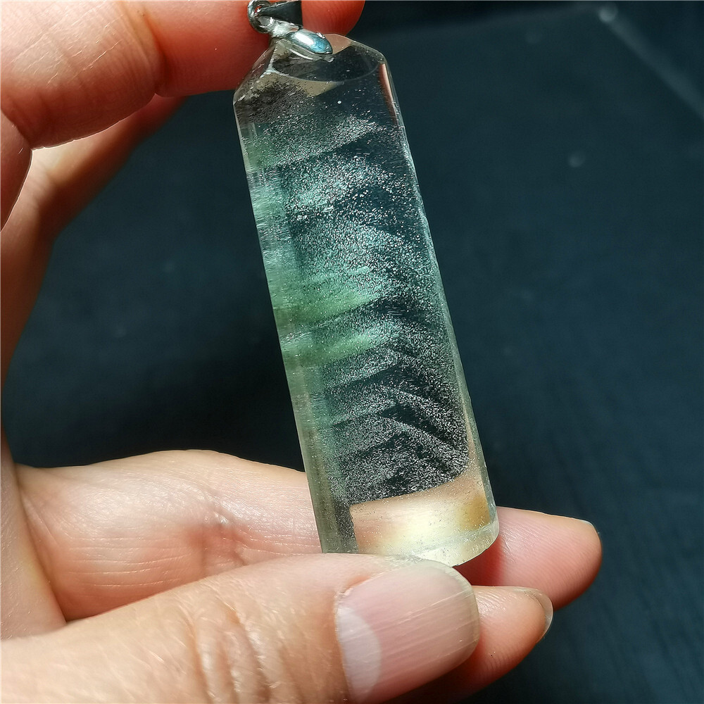 Rare Clear Golden Rutilated Inclusions Quartz Gold Needles Crystal WYY2893