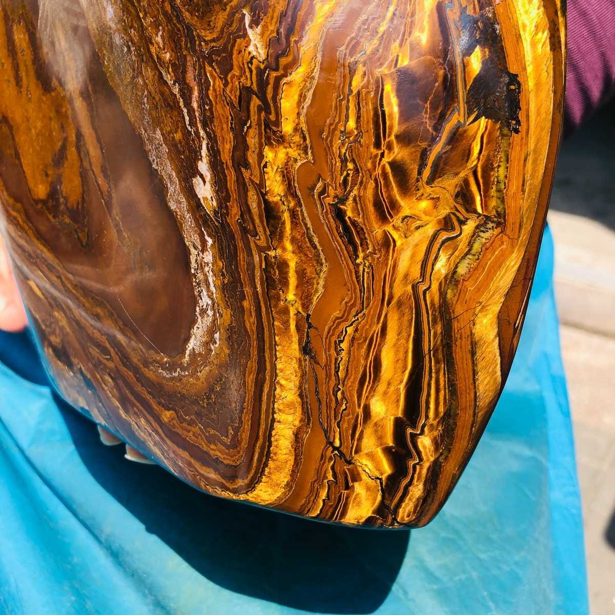 9.52 LB Natural Tiger Eye Polished Specimen Home Decor Raw Healing Stone 5350