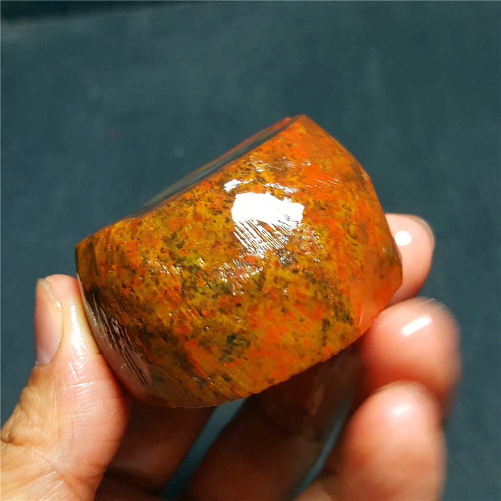 RARE 121.2g Natural rough Warring States Red Agate Healing 43A41+