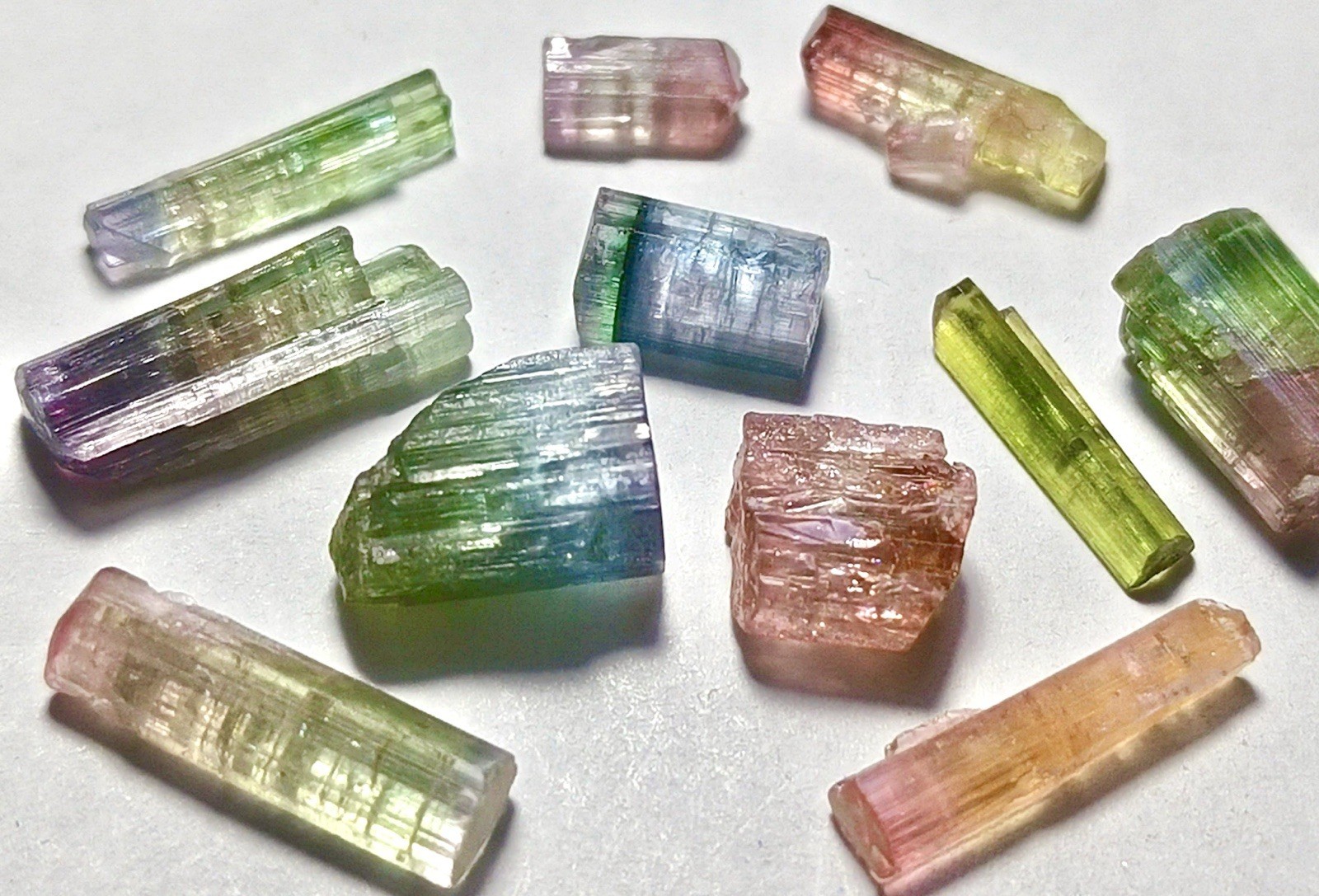 Naturel Top Quality Bicolor And Multi Color Tourmaline Lot From Afg
