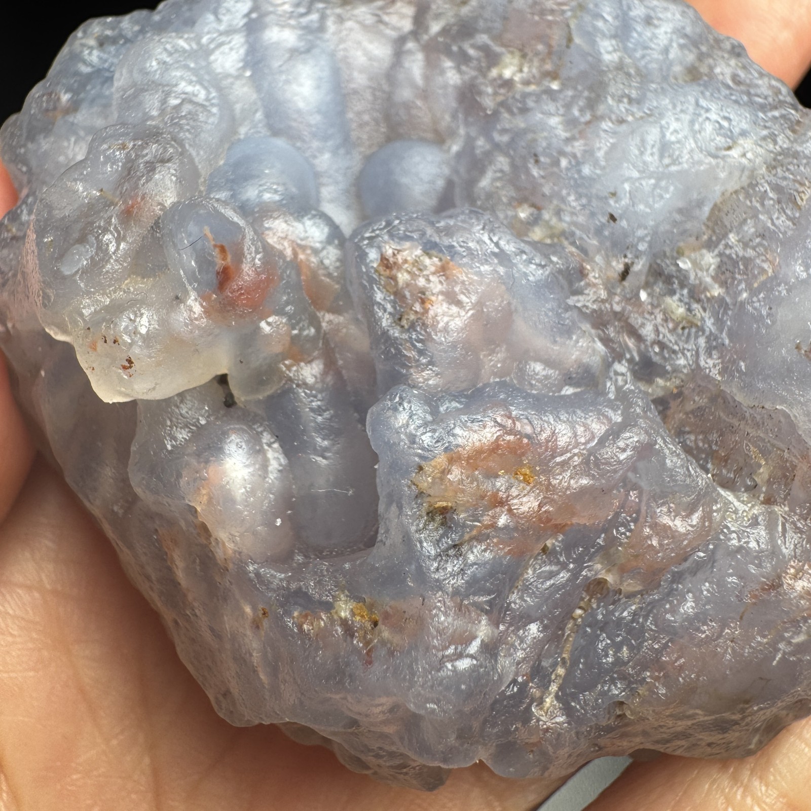 7.3cm/182G Raw Alxa Gobi Icy Translucent Sky Blue Agate, Mongolia-5275