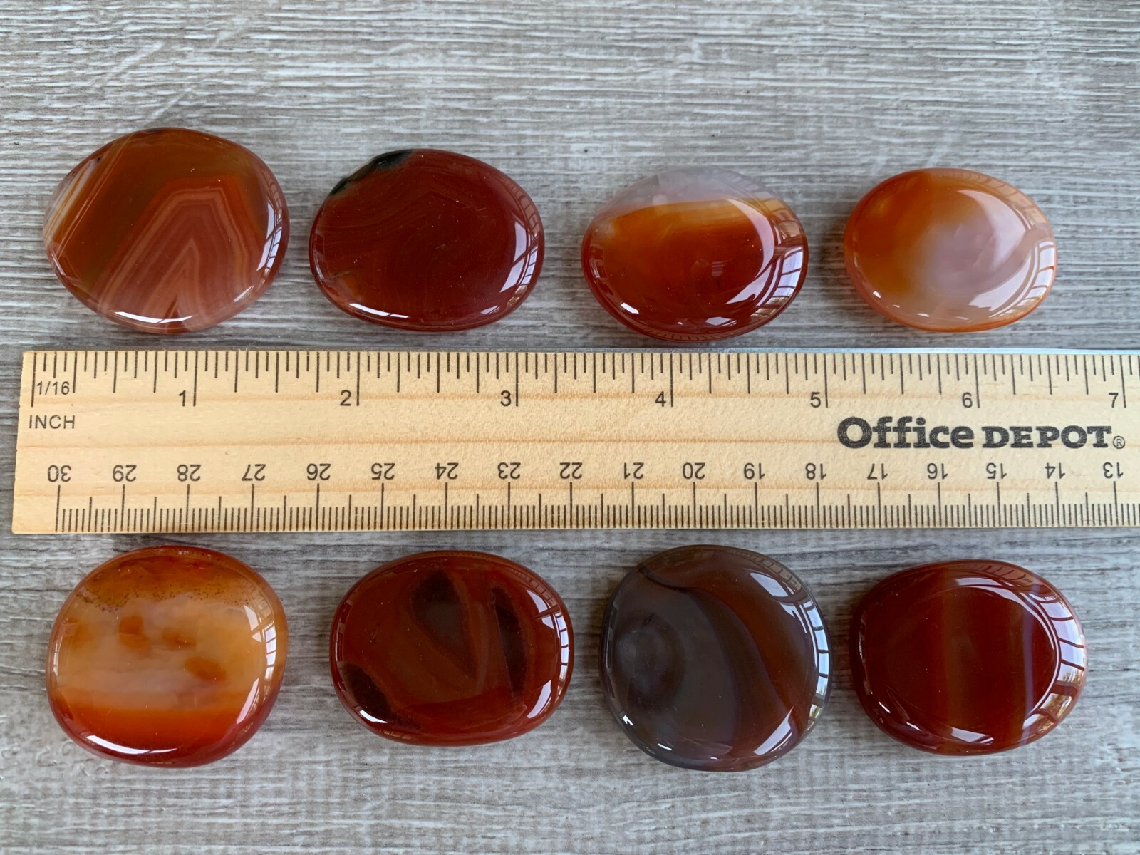 Carnelian Smooth Stone, 1.5″-2″ Polished Carnelian Palm Stone, 0.5 lb to 4.4 lb