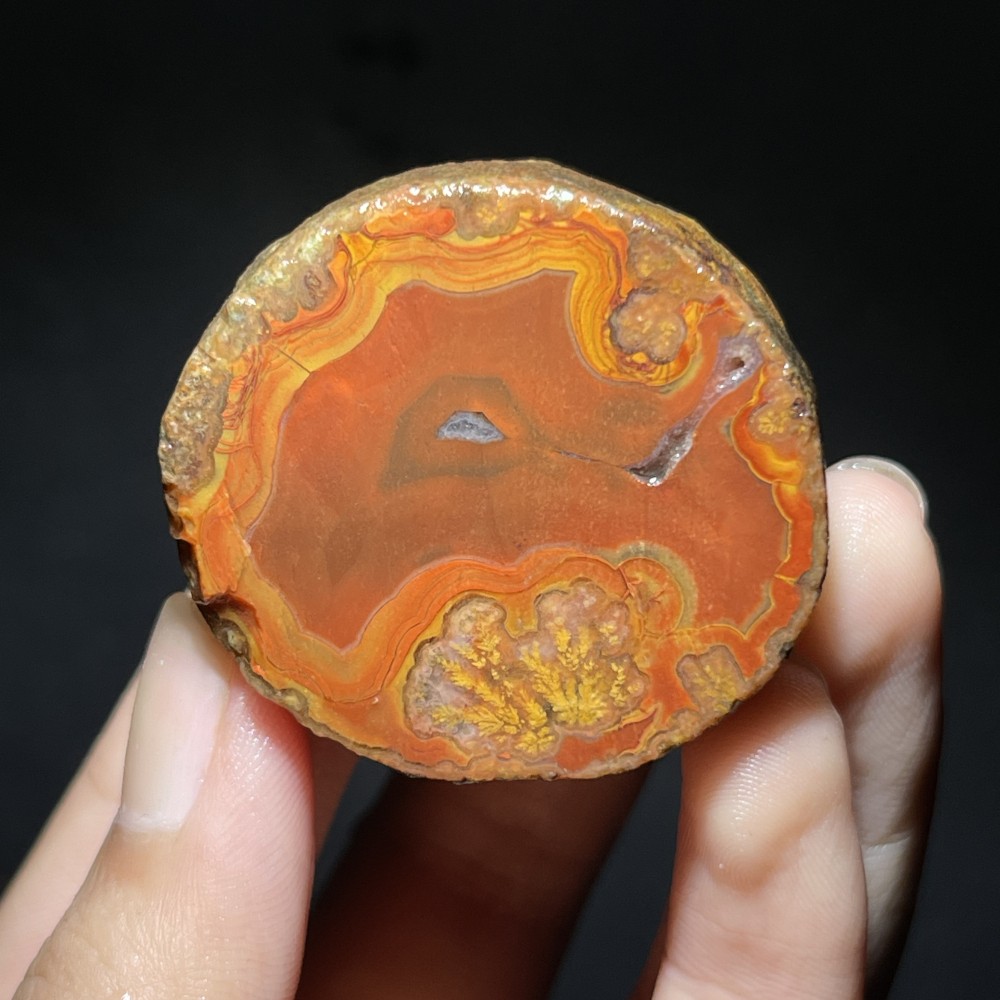 Unique Rough Agate crystal geode Achat Nodule Chinese Agate Xuanhua 54g D758
