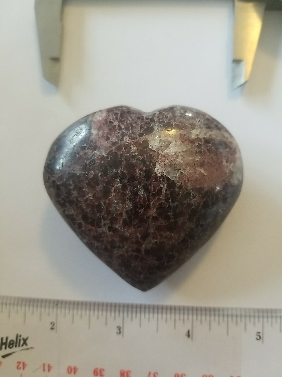 Natural Rare Red Purple Garnet Crystal Heart Stone Mineral Specimen 205g