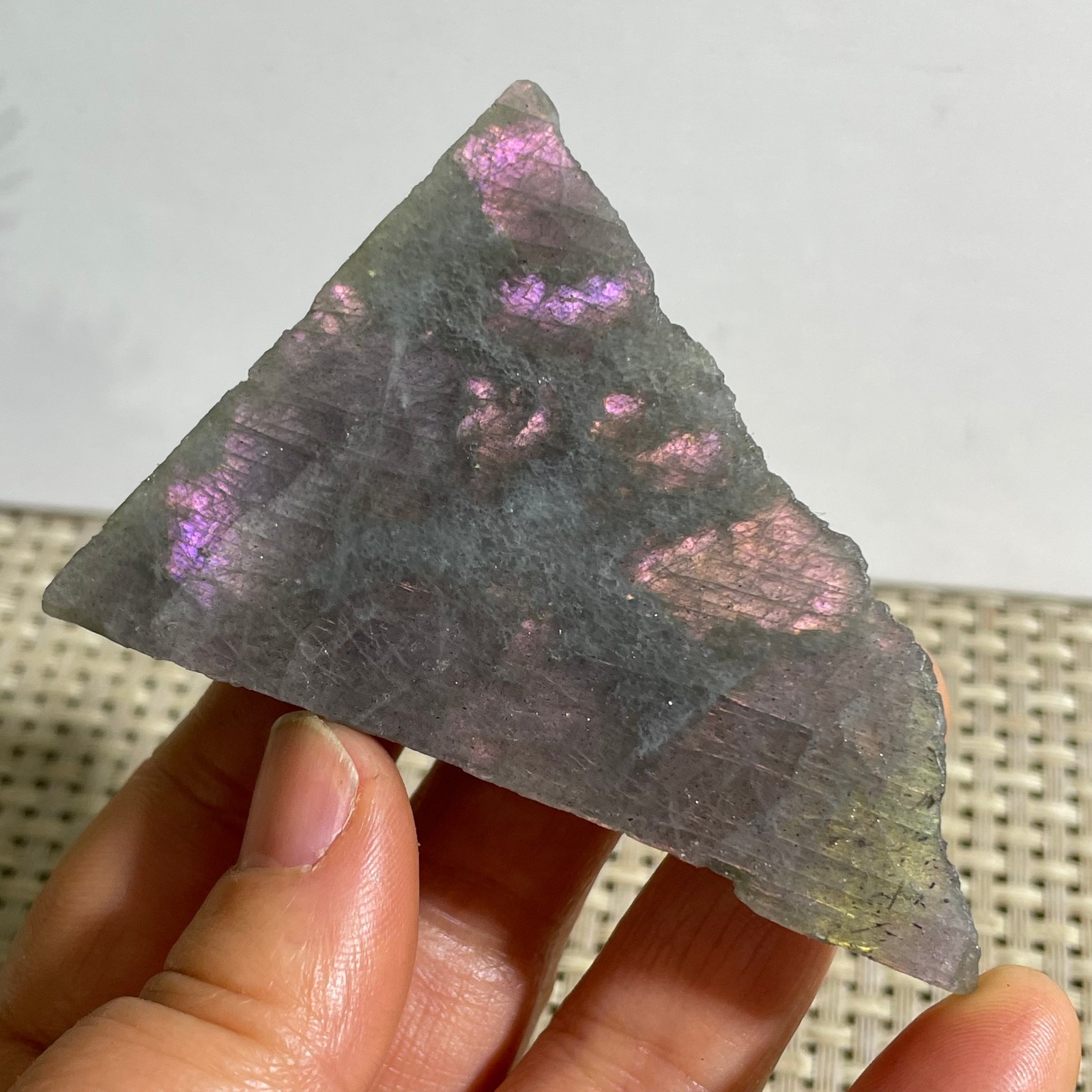 Rare Flashy Labradorite Slab Crystal Rough Gemstone Raw Labradorite Rough 69g