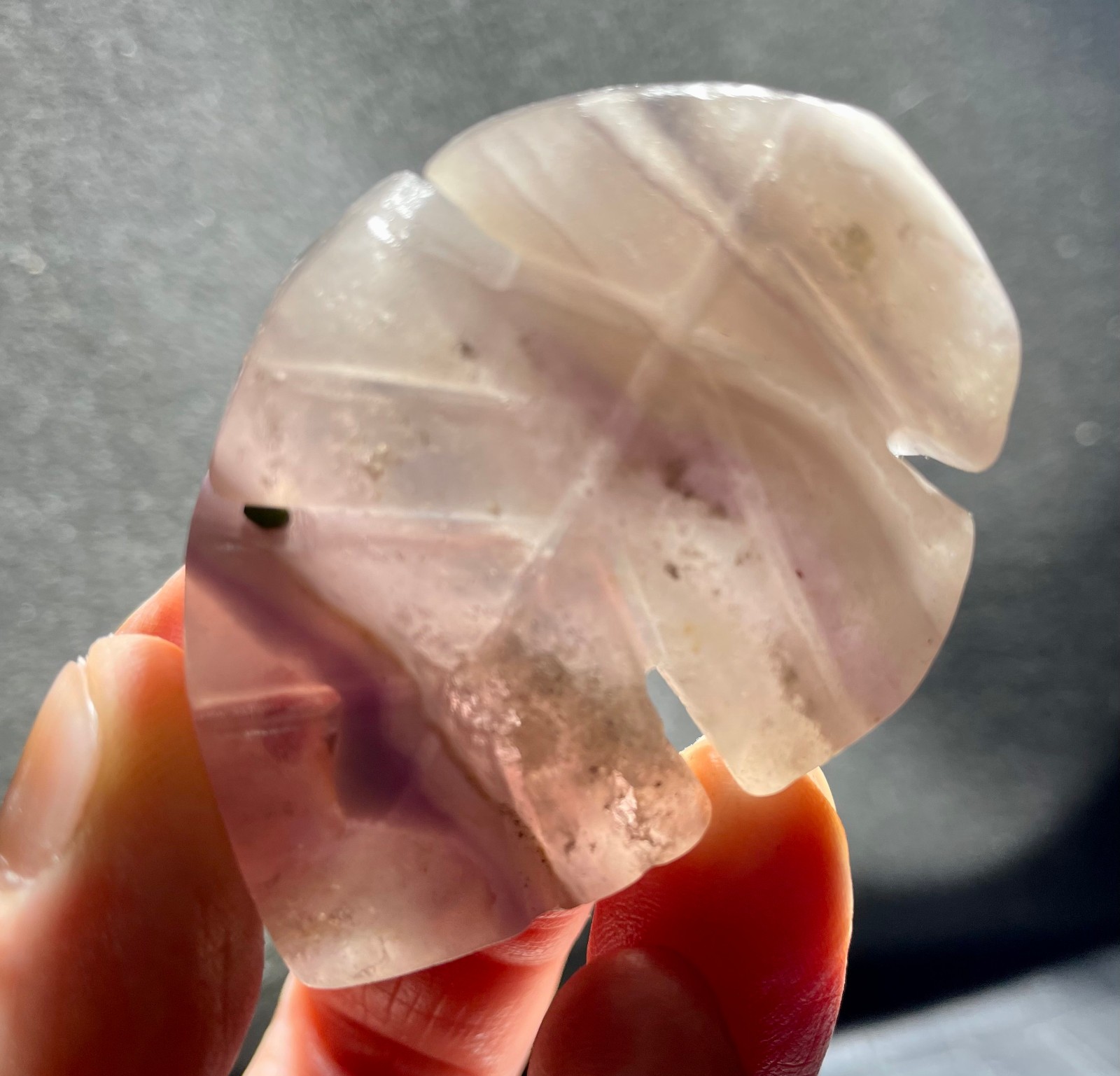 52g Natural silk crystal fluorite leaf energy healing