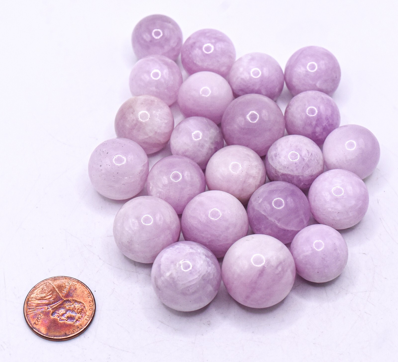 1PC 17mm Lavender Pink Kunzite Sphere Spodumene Crystal Mineral Ball Afghanistan