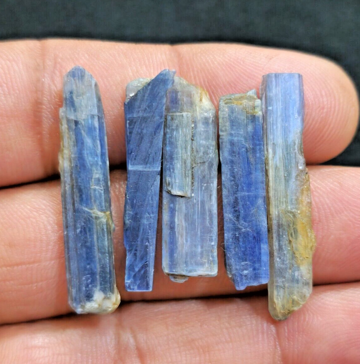 5 Piece Lot Amazing Raw Blue Kyanite Shape Shards Size 27-35 MM Loose Gemstone
