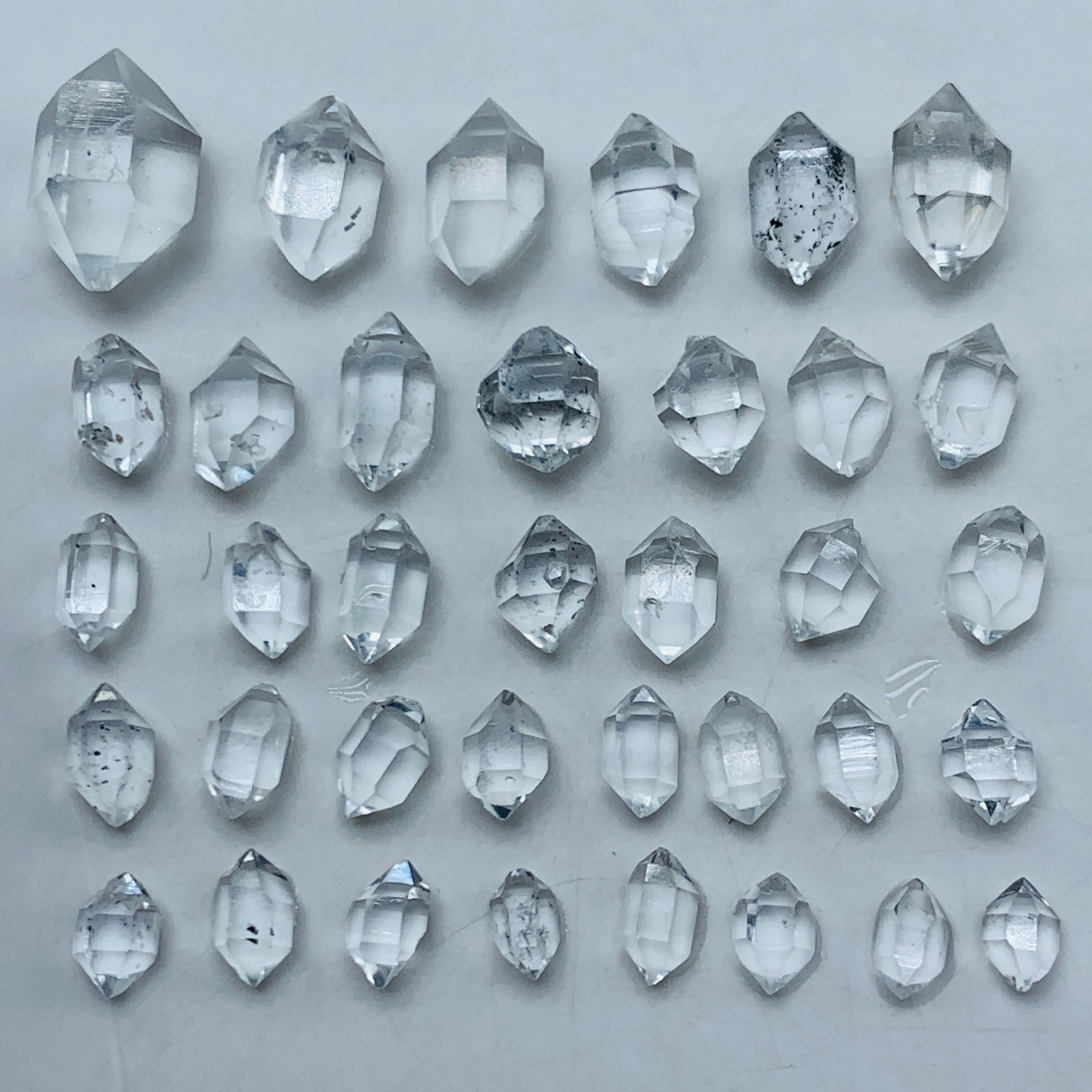36PC small rare Herkimer diamond, quartz crystal, gemstone gift 20ct 5-11MM