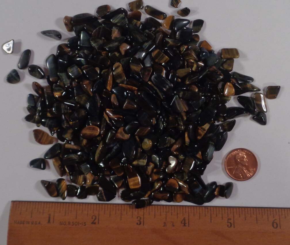 Multi-Color Variegated Tiger Eye Polished Tumbled Stones – 150 Grams – 5.3 oz