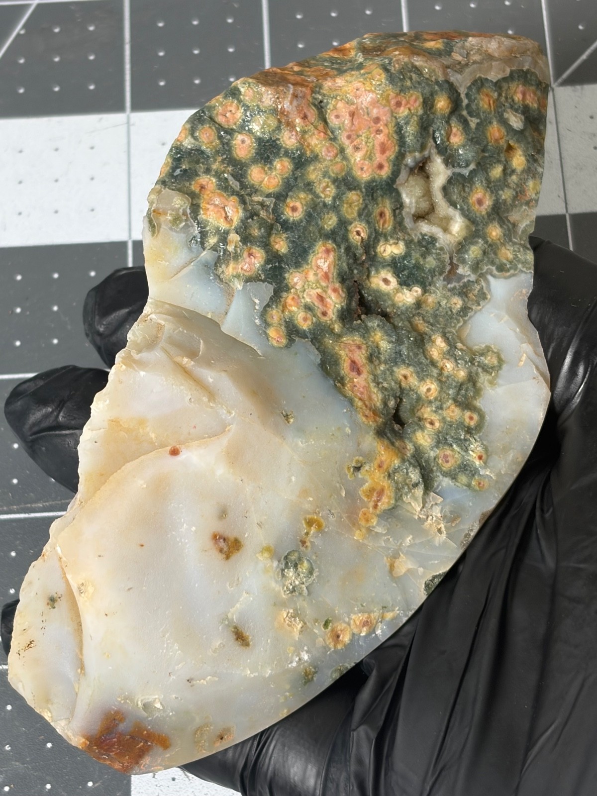 Excellent Ocean Jasper Old Stock Face Polished Free Form Orbs