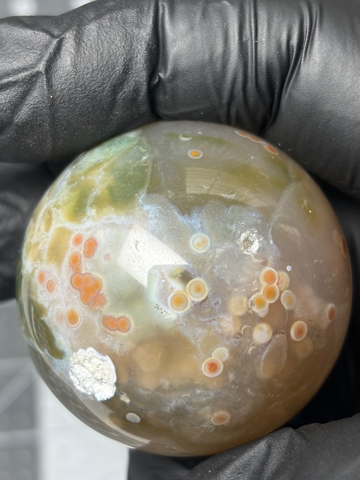 Rare Ocean Jasper Jelly Sphere Orbs