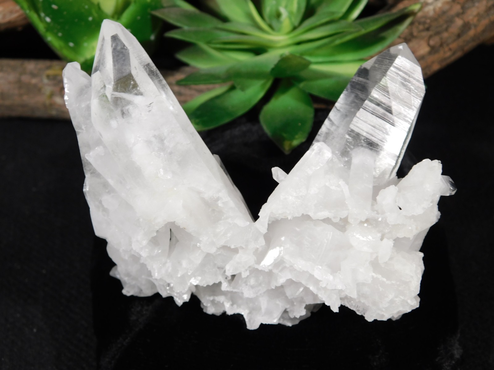 Larger! VERY TRANSLUCENT Quartz Crystal Cluster Collier Creek ARKANSAS 150gr
