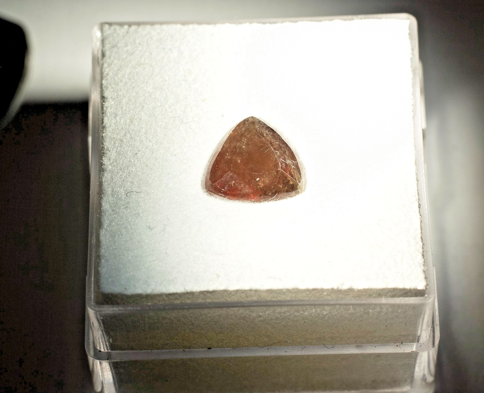 Triphyllite: Brazil,1.6 carat DICHROIC,Trillion Cut gemstone from Brazil