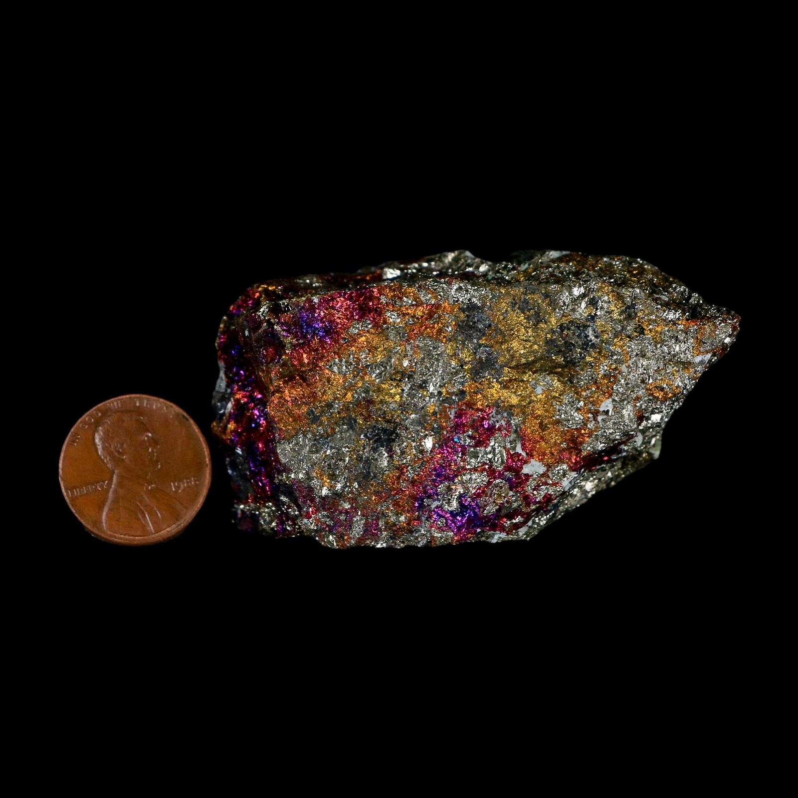2.7″ Chalcopyrite Bornite Brilliant Multicolored Peacock Ore Chihuahua Mexico