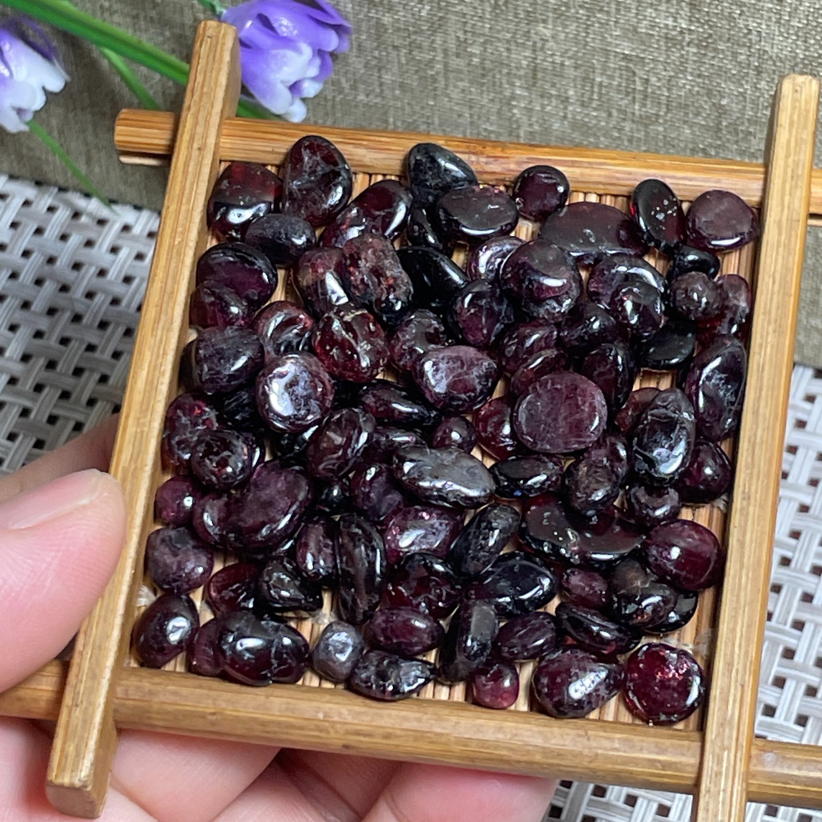 45 grams Red Garnet stone Rough Polished Stone Mineral crystal Specimen new c845