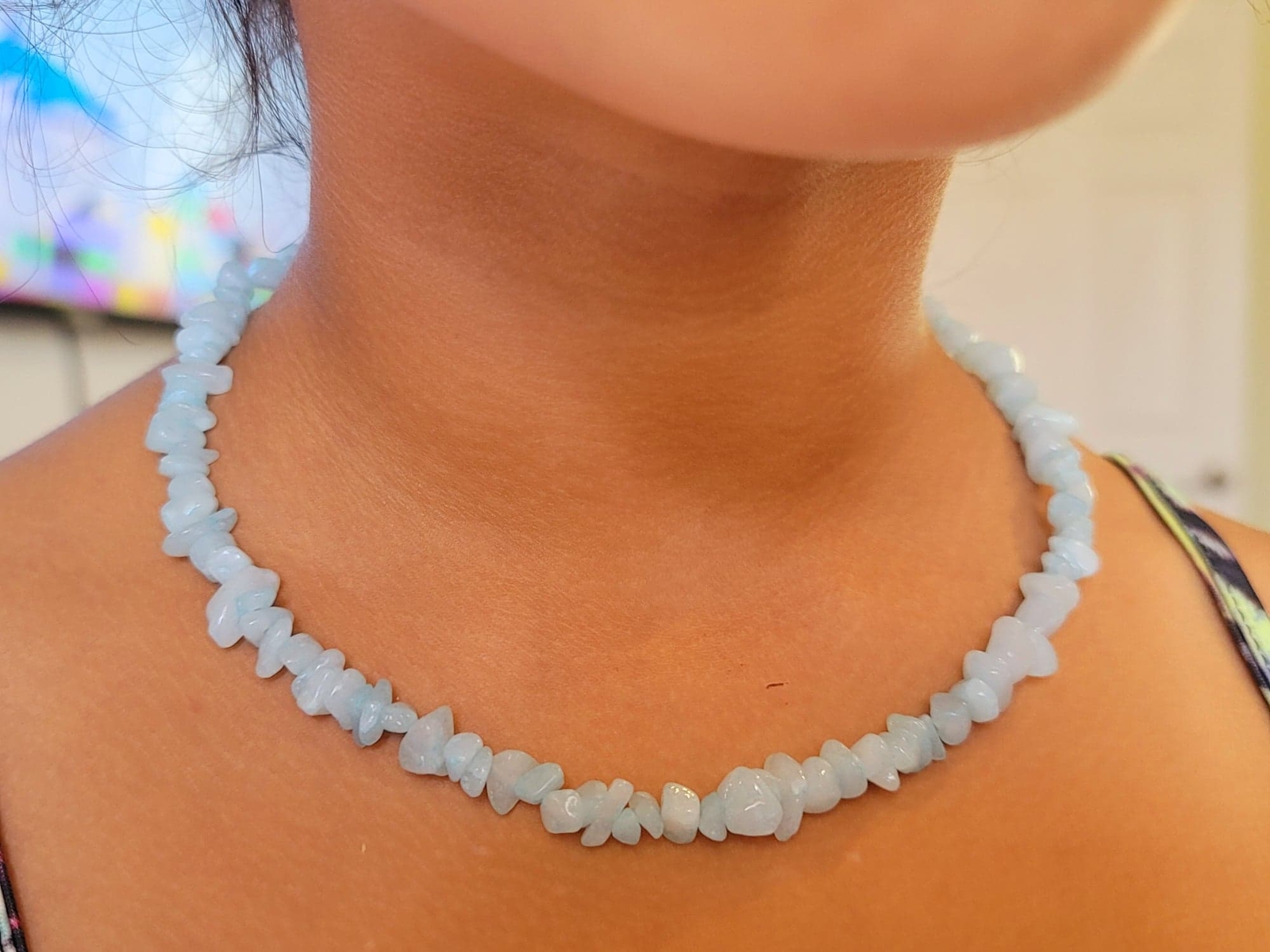 Blue Chalcedony Choker necklace Powerful necklace Healing Energy Crystal