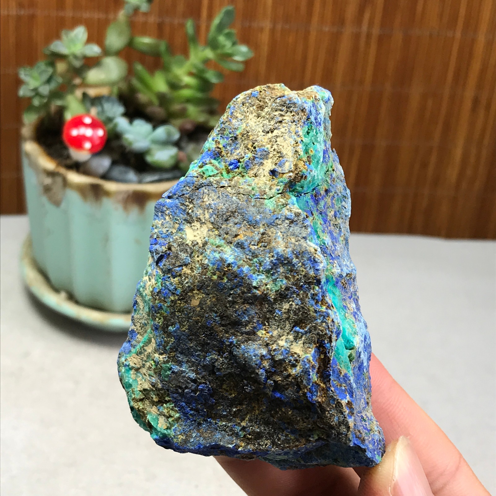 125g Natural Azurite/Malachite gemstone Rough original Crystal Specimen A5944