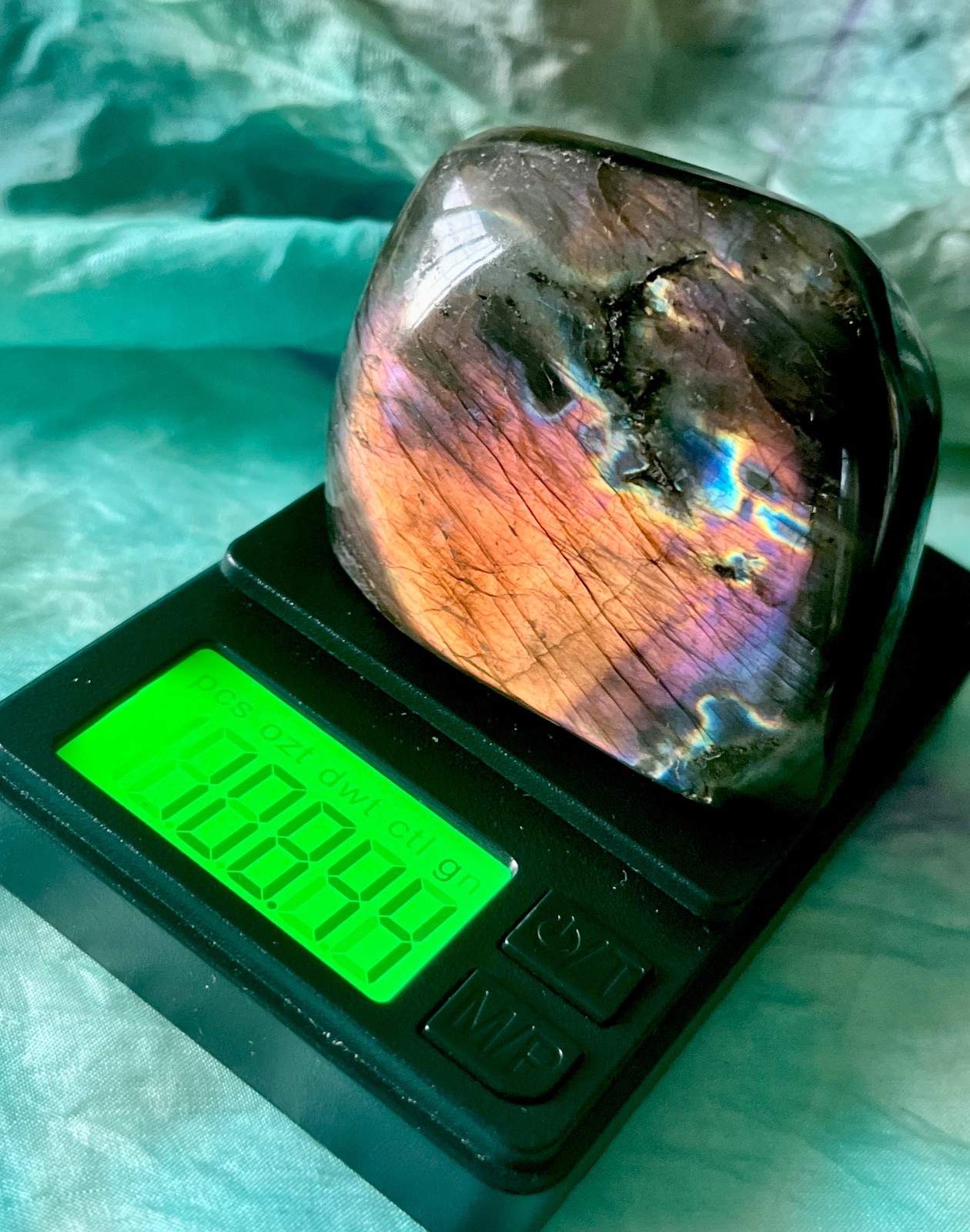 💜🧡🔷 Super Flashy LABRADORITE polished freeform reiki crystals minerals 108g