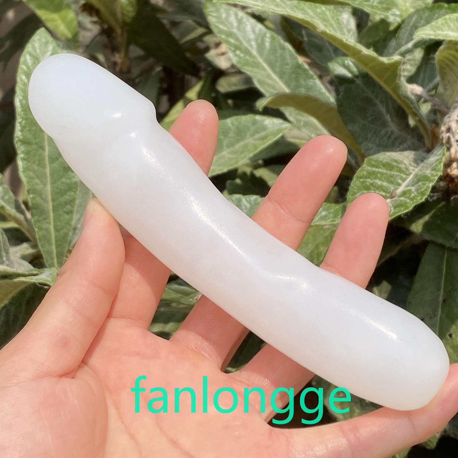 6in Natural White jade Male Penis Quartz Crystal Skull Massager scrub Gem 1PC