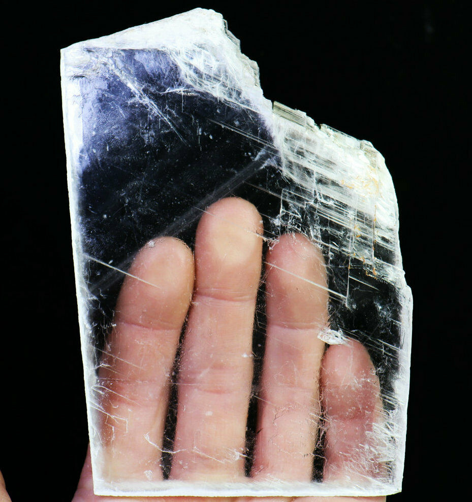 219g Natural Clear Selenite Slab Healing Quartz Crystal Reiki Gypsum Specimen