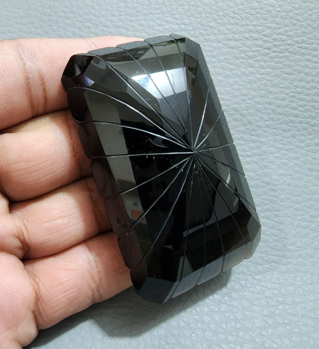 AAA+ Quality Smoky Quartz Hand Carved Cushion Shape Natural Gemstone 444 Crt