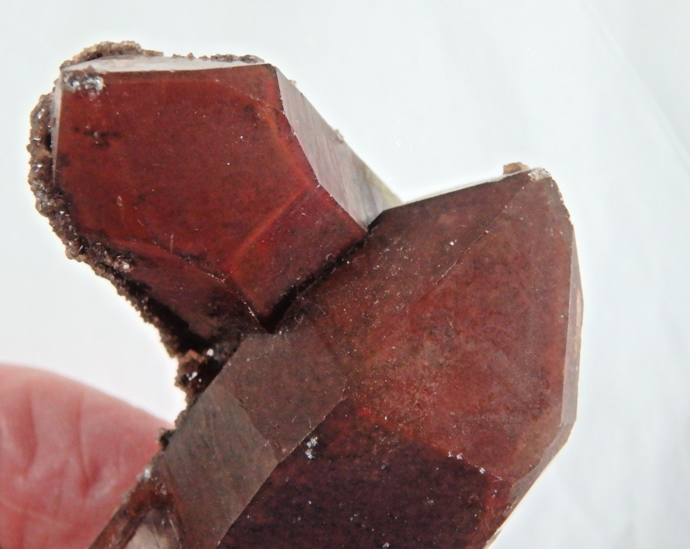 Crystal Red Hematite on Quartz $53 Morocco 54.7 grams key