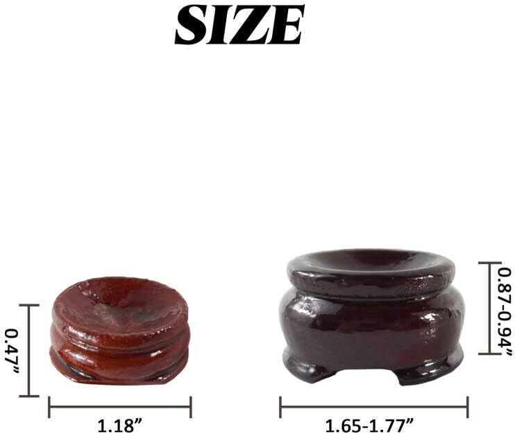 Dark Red Wooden Display Stand Set For Eggs Crystals Golf Balls Retro Style