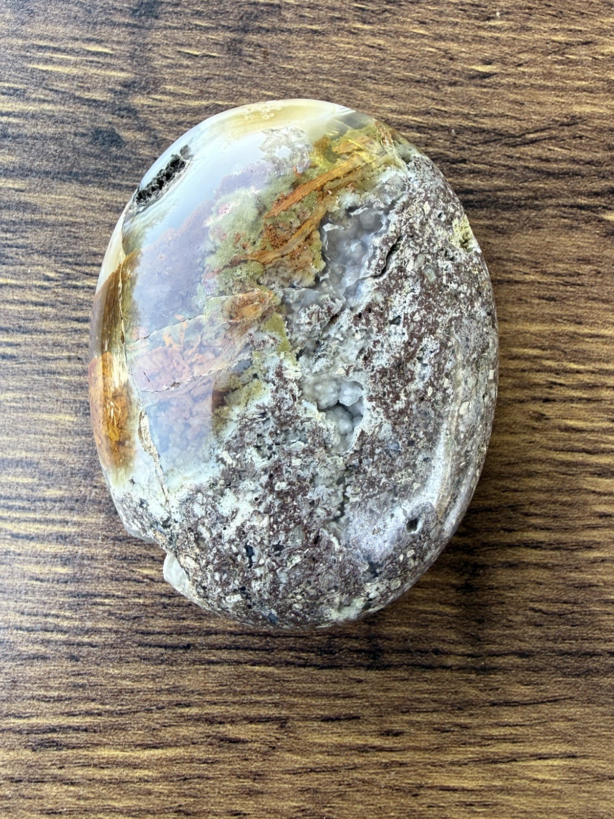 Authentic Scenic Moss Agate Crystal Palm Stone From Indonesia,Collector, gift