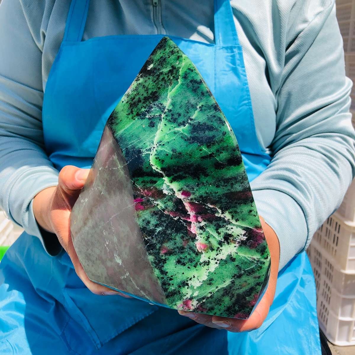 13.59LB Natural crystal Red-Green Ruby Zoisite Specimen reiki Healing