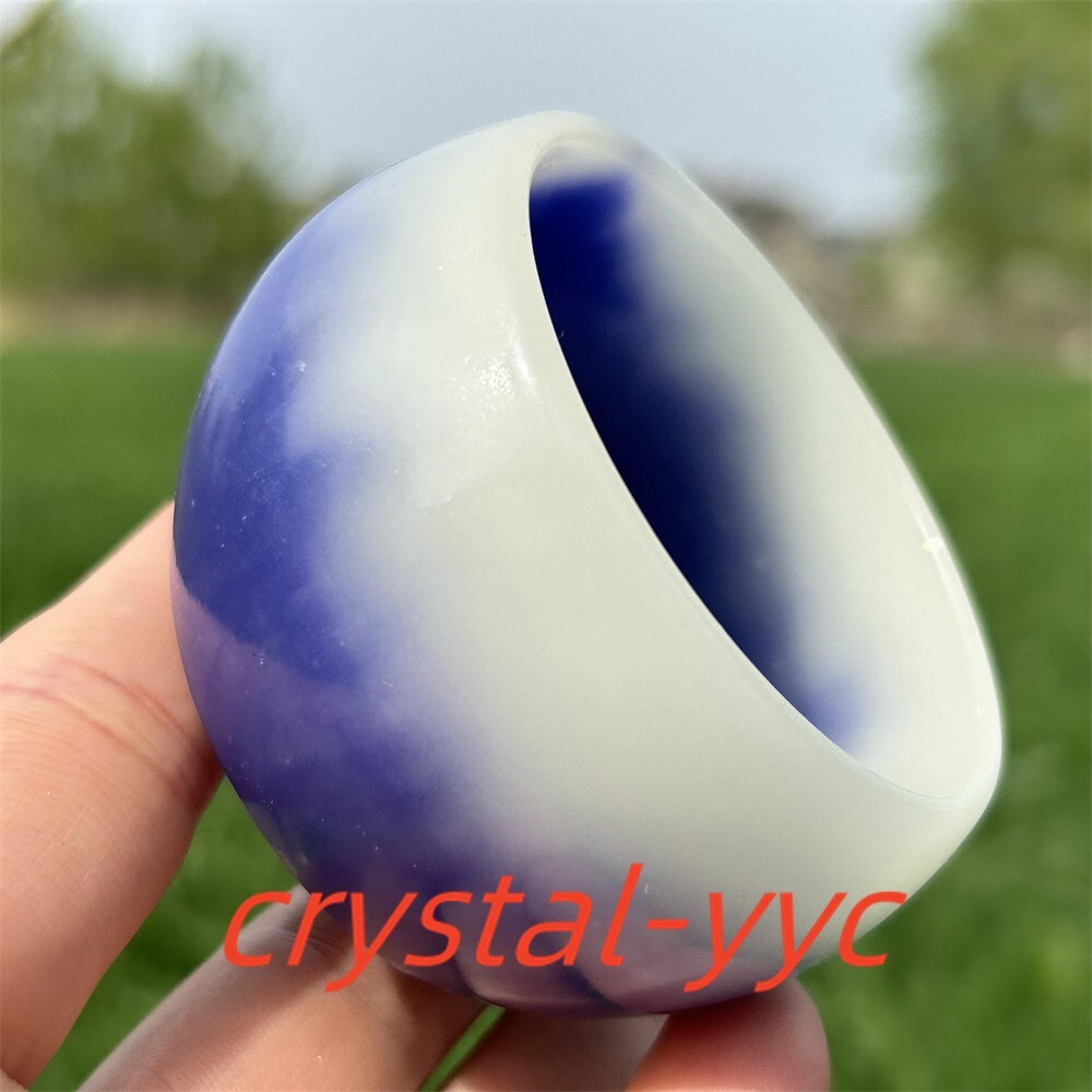 2.6″ Purple Luminous Stone Cup Red Agate Crystal Bowl Mineral Specimen 1pc