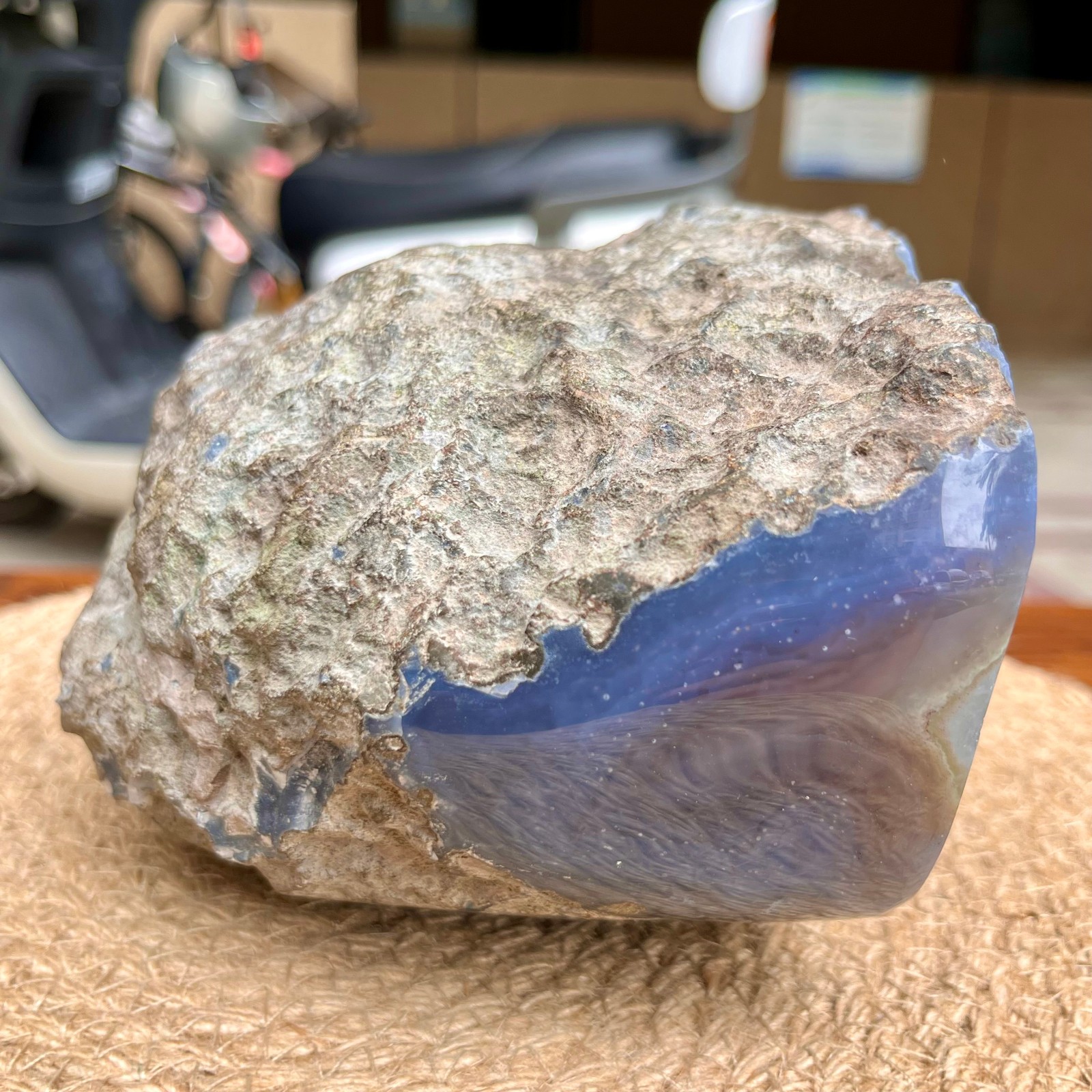 5.8 lb Natural Crystal agate Cluster Cave Gift Display Stone Decor