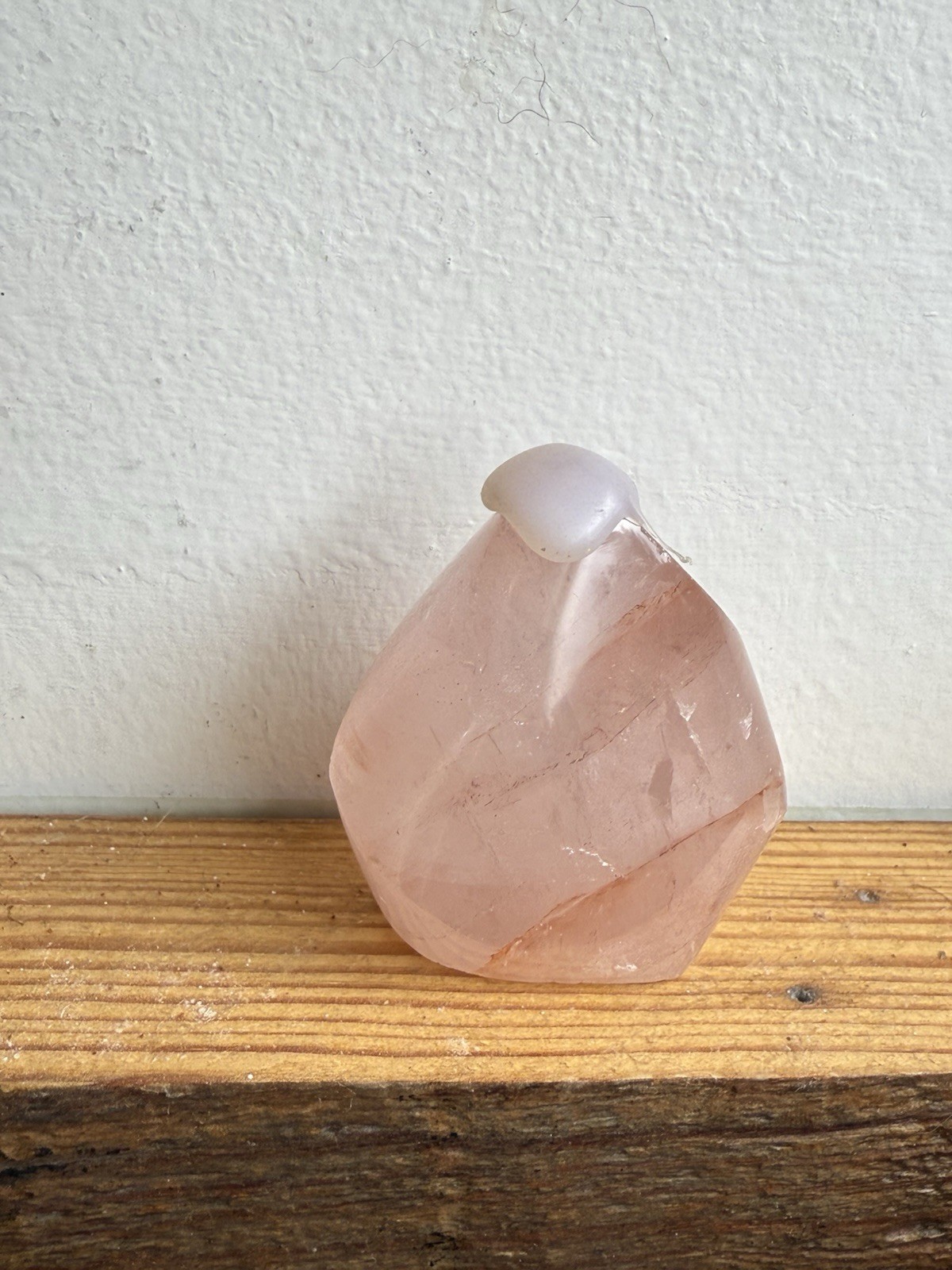 Fire Quartz Crystal Mini Flame and palm stone set of 2 natural healing decor