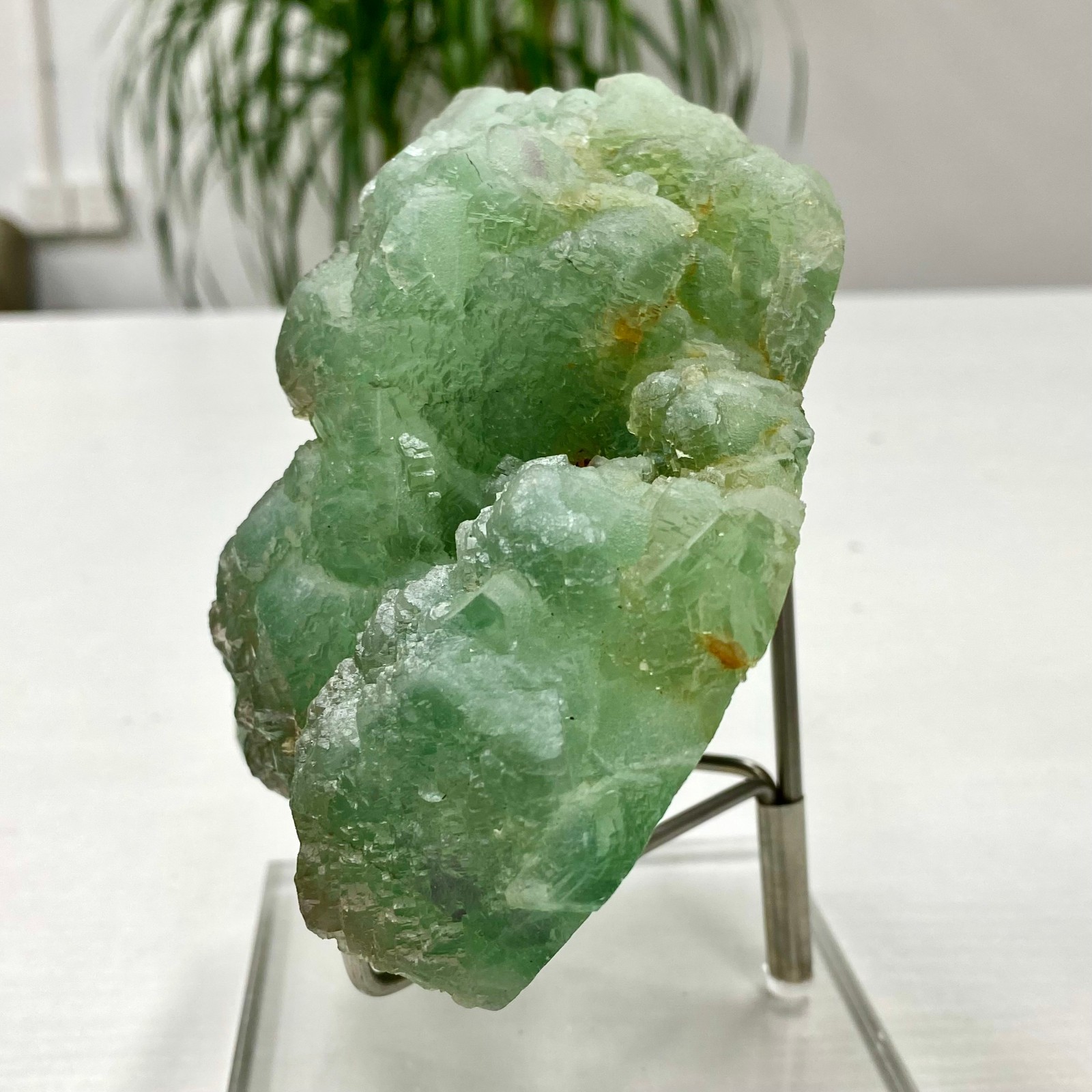 3.64LB Natural transparent green cubic fluorite mineral crystal sample/China