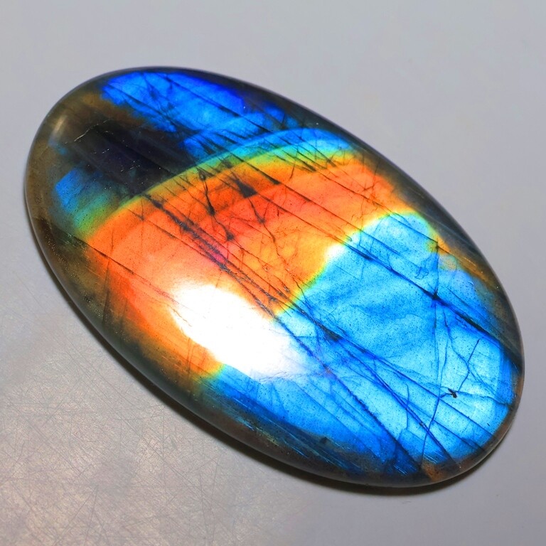Natural Labradorite Pear , 0.5″- 4″ High Purple Multi Flash, Pick a Size