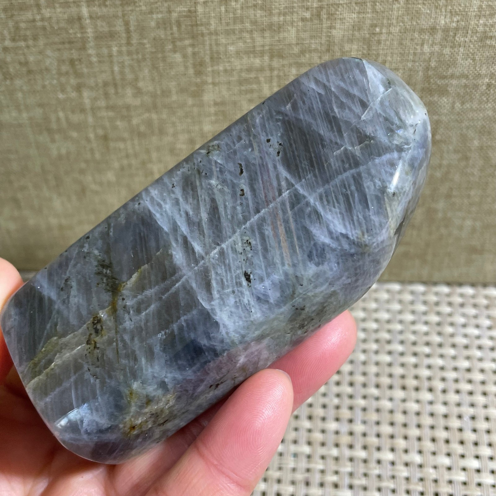 Rare Flashy Labradorite Slab Crystal Rough Gemstone Raw Labradorite Rough 258g