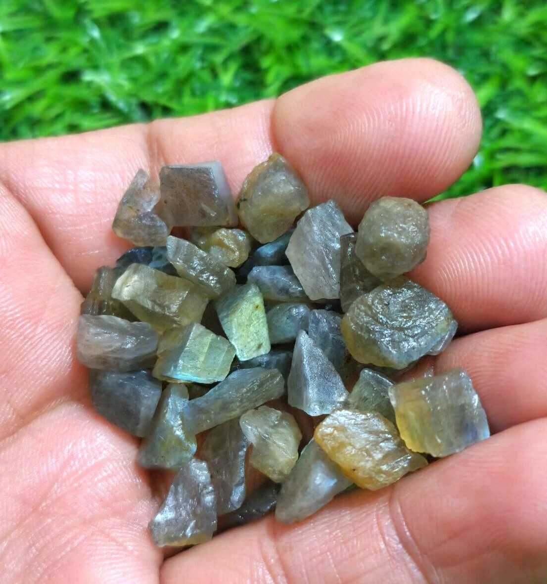 117 Crt Excellent Rare Multi Fire Labradorite Rough Size 8-11 MM Loose Gemstone