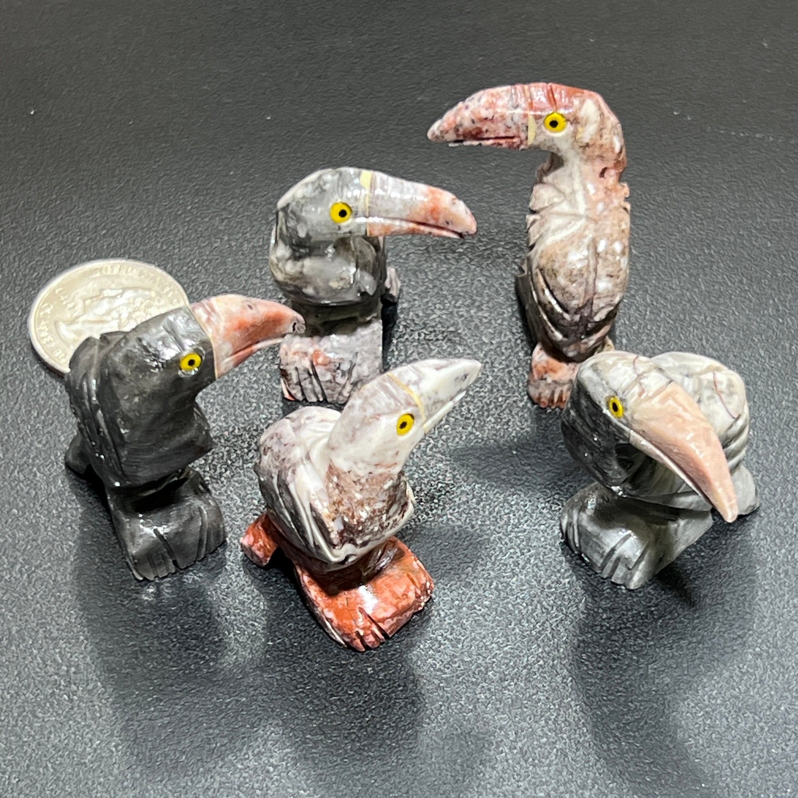 Small Soapstone Animal Carvings (Packs of 10) Wholesale Miniature Figurines