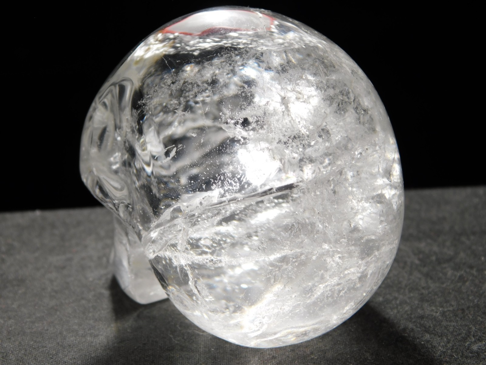 wOw! VERY Translucent Quartz Crystal SKULL Brazil 178gr