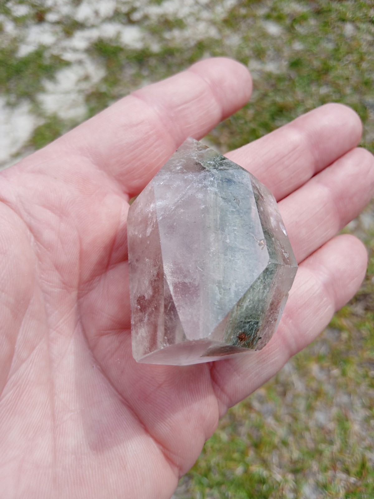 Lot of 5 Phantom (Ghost👻) Quartz Crystal Wand Points Healing. Over 1 Pound! Z1