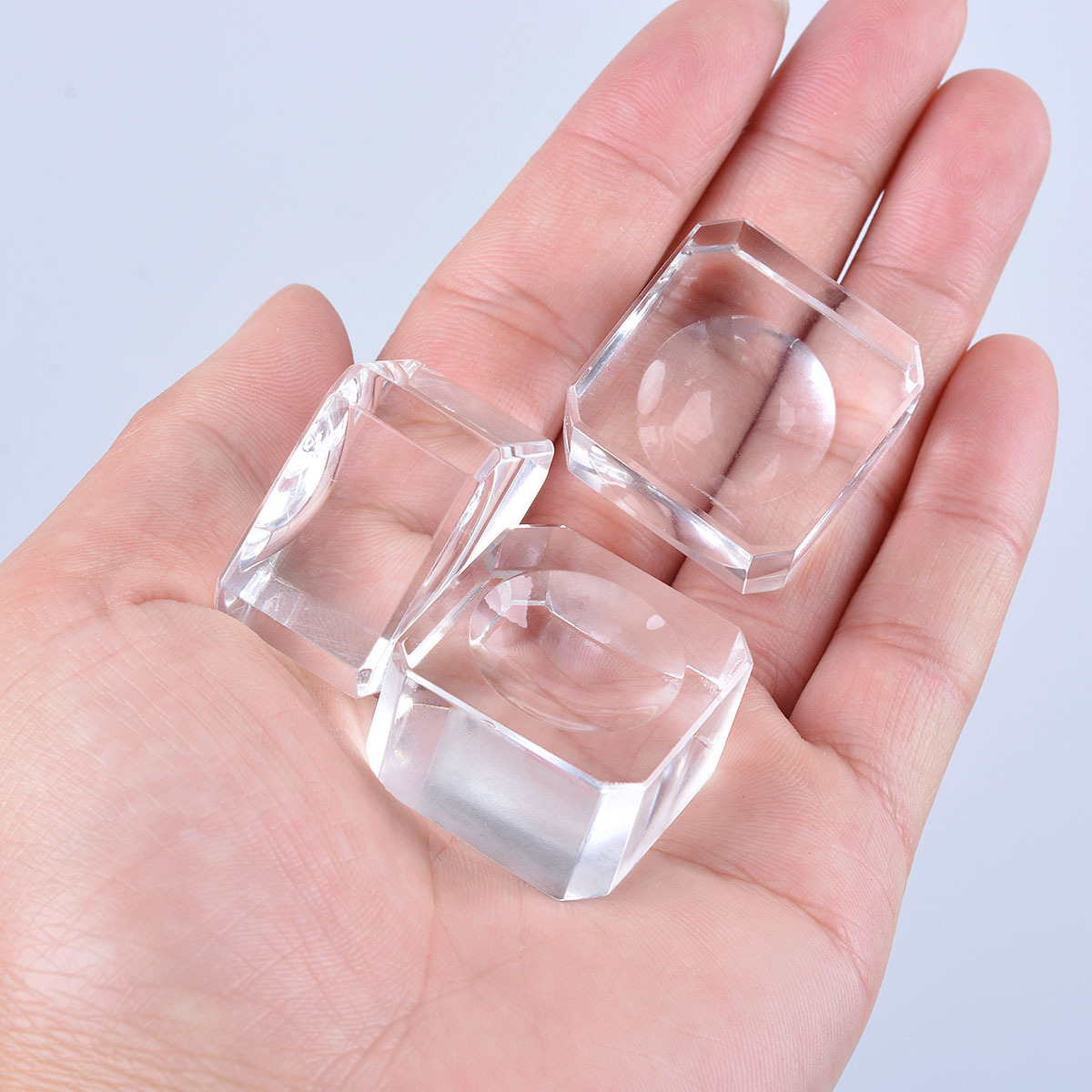 HOt LONGWIN 2X Clear Crystal Display Stand Egg Stands for Collectible Eggs Ball