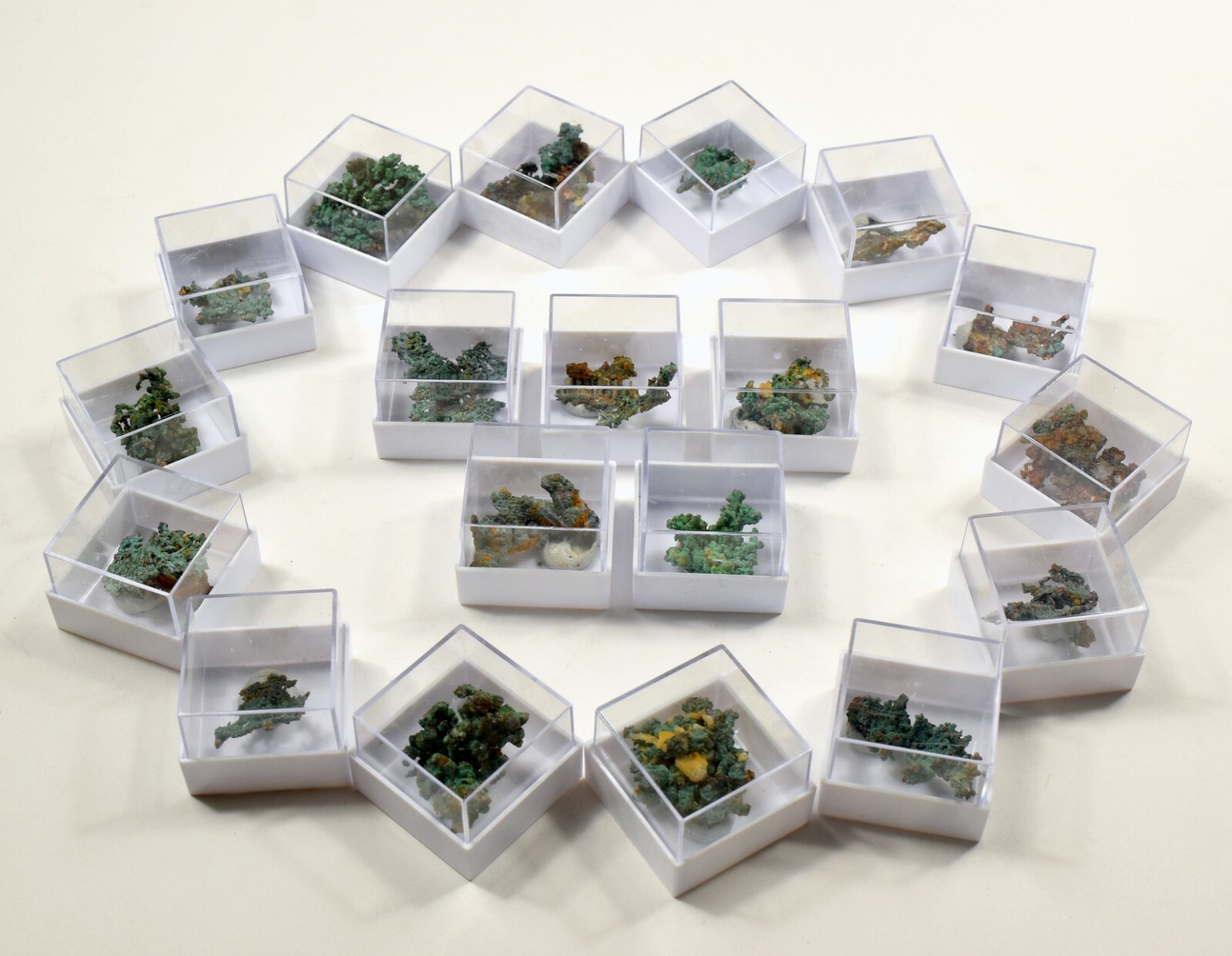 Green Orange Copper Cluster in Box Collectible Gemstone Crystal – Morocco (1PC)